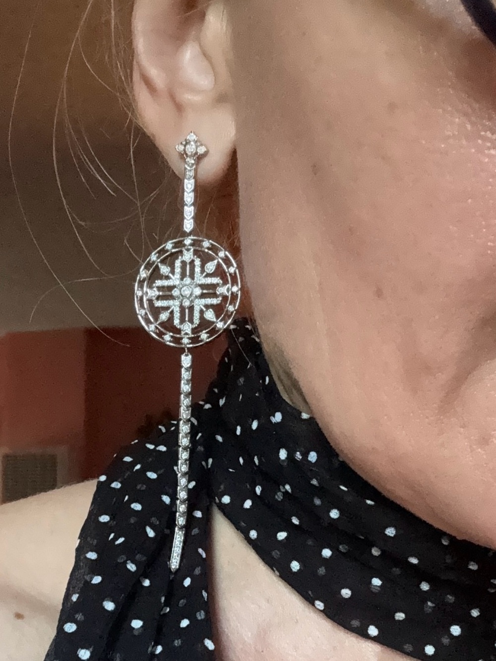 Elegant Silver Crystal Drop Earrings - Women's Jewelry
